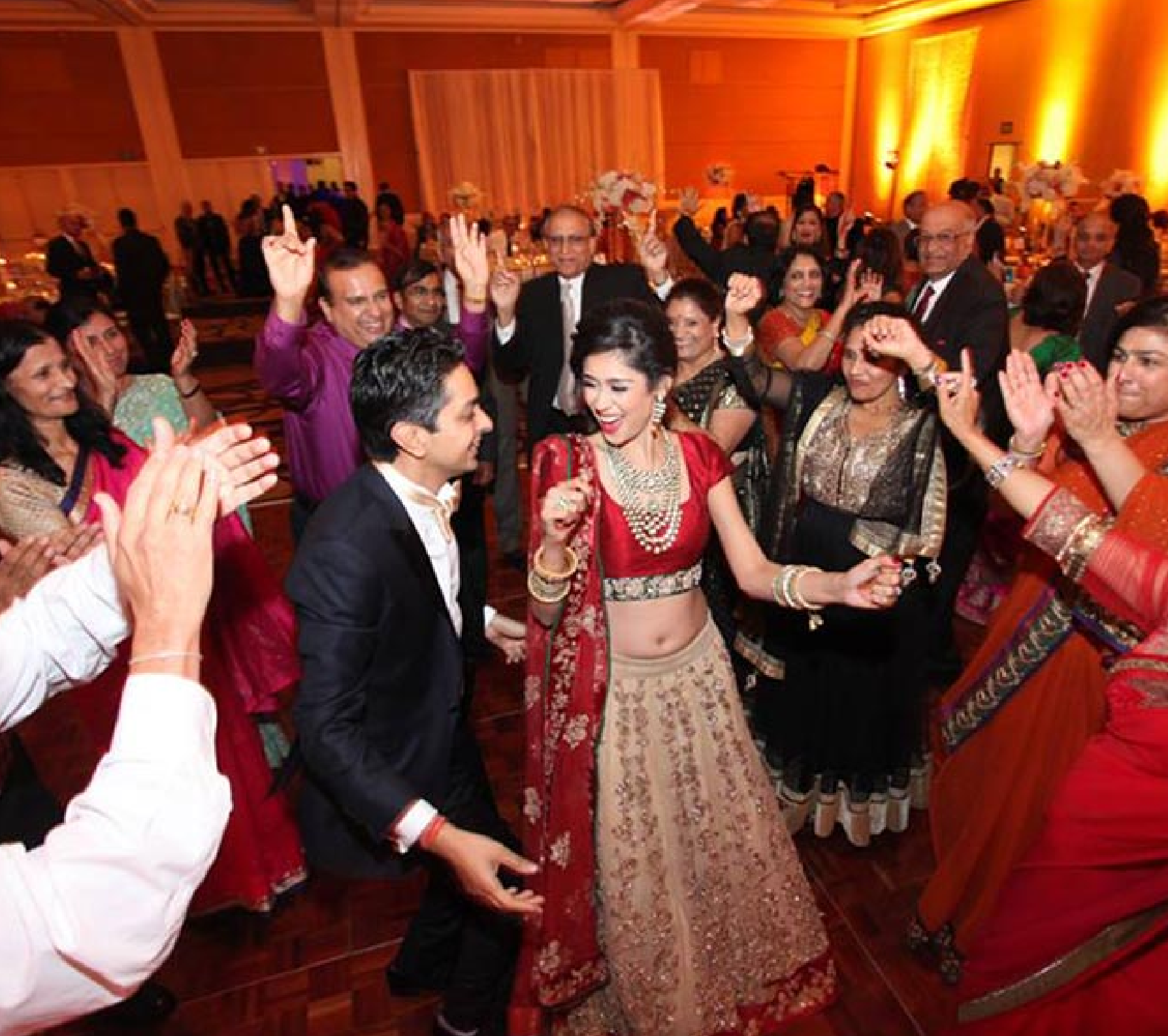 Guests dancing